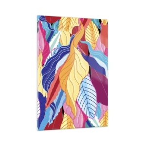 Tablou pe sticlă - O dezordine colorată - 80x120 cm