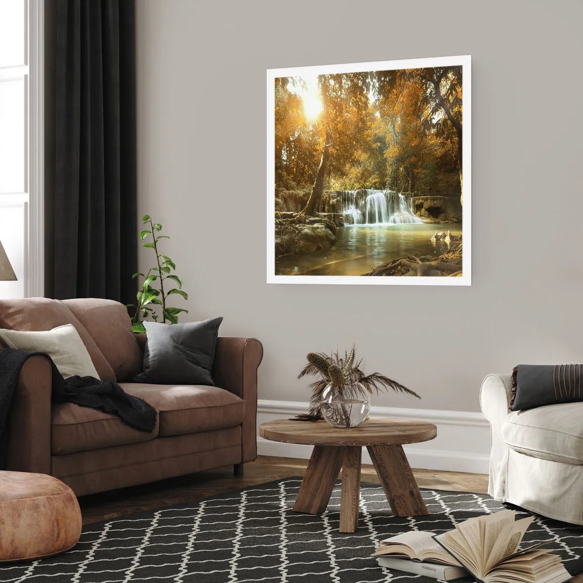 Poster - Cascadă în parc - 50x50 cm