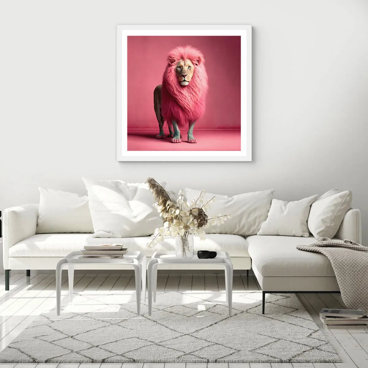 Poster în ramă albă - Și nu-ți mai este frică - 50x50 cm