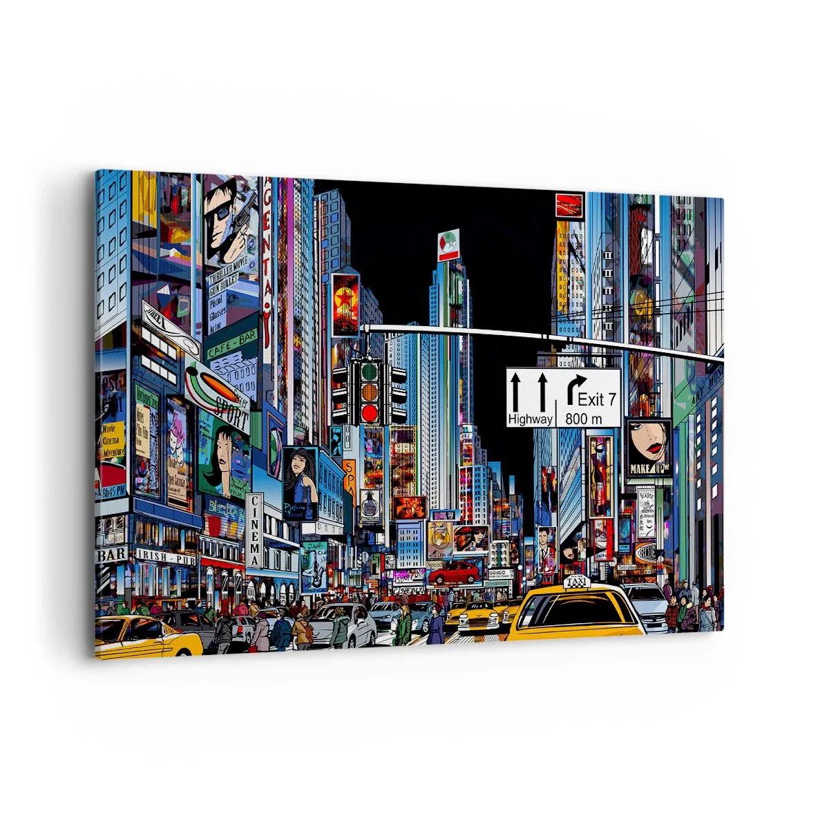 Tablou pe pânză - O noapte mare și comică - 120x80 cm