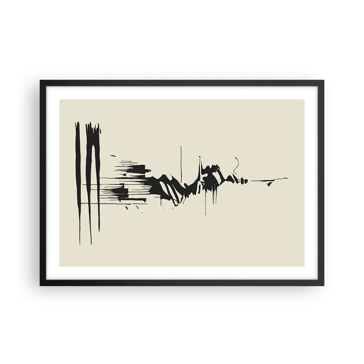 Poster în ramă neagră - Abstracție pripită - 70x50 cm