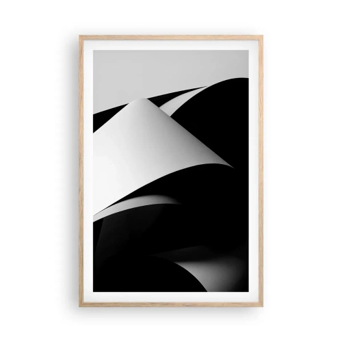 Poster în ramă de stejar deschis - Planuri de lumină din adâncurile umbrelor - 61x91 cm