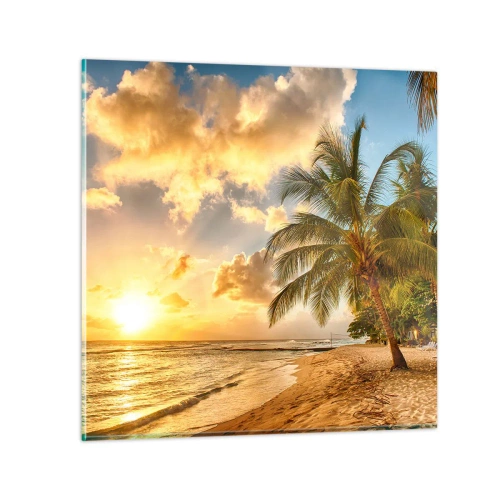 Tablou pe sticlă - Vară eternă, întotdeauna o vacanță - 60x60 cm