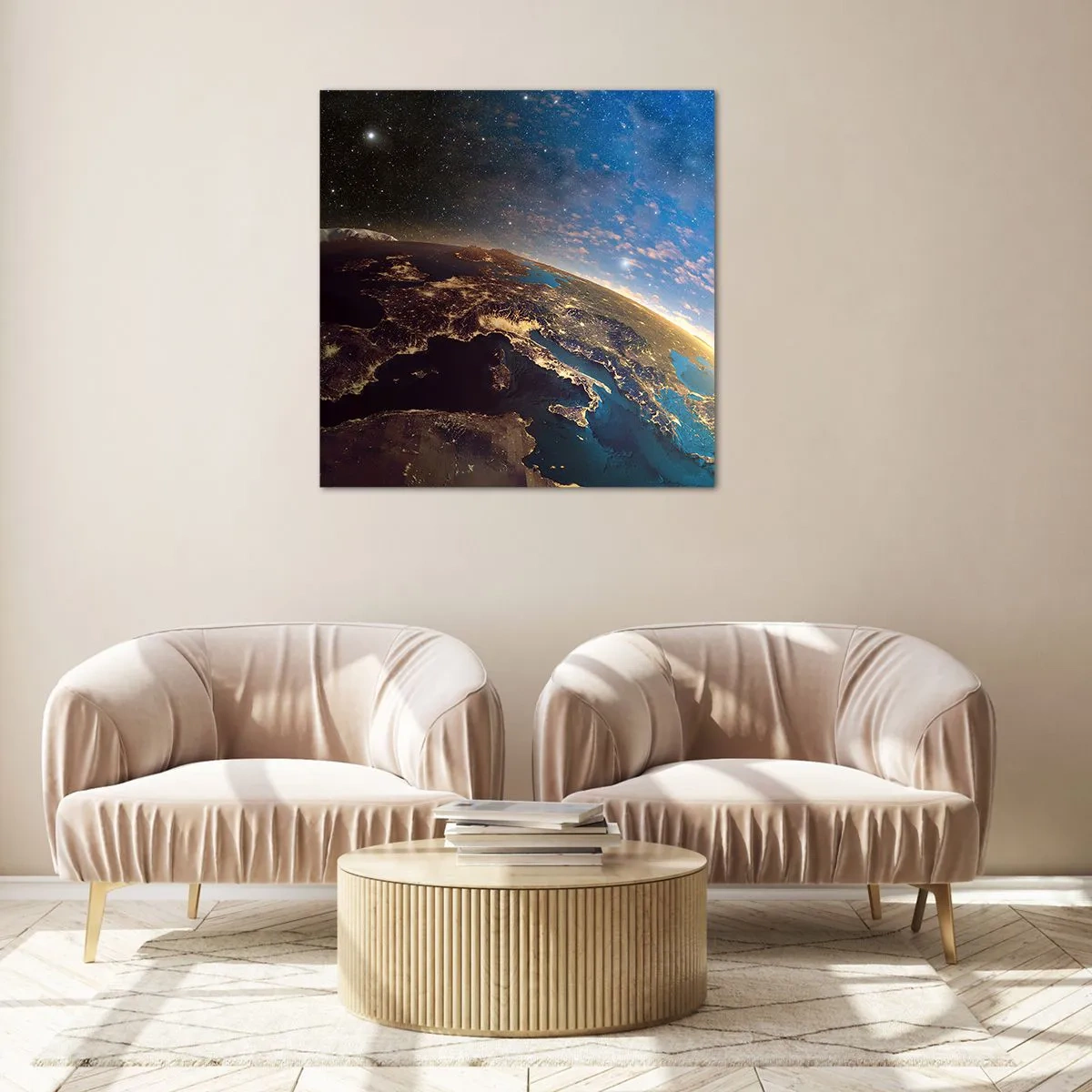 Tablou pe sticlă - Să ne privim de la distanță - 50x50 cm