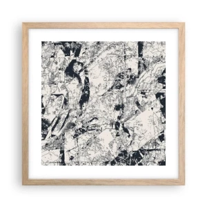 Poster în ramă de stejar deschis - Întrepătrunderea contrariilor - 40x40 cm