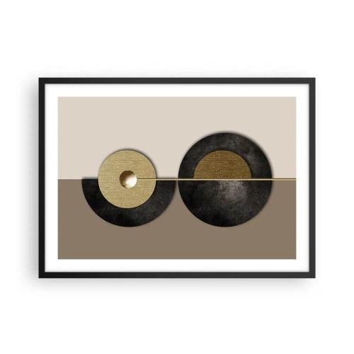 Poster în ramă neagră - Variații în jurul unui cerc - 70x50 cm
