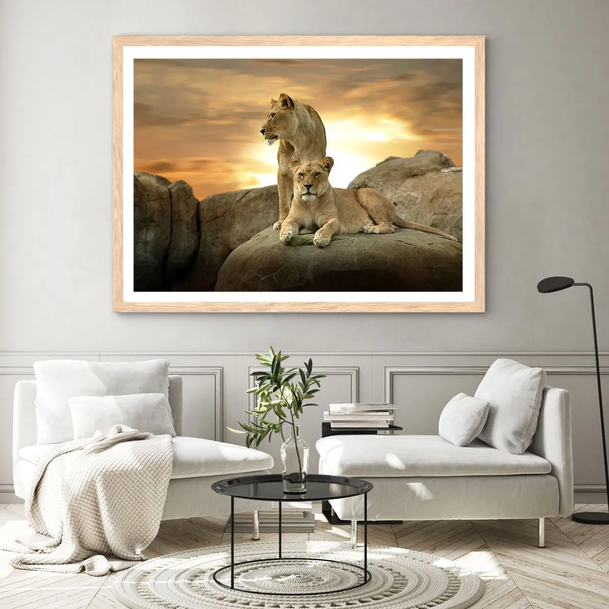 Poster în ramă de stejar deschis - Maiestate regală - 50x40 cm