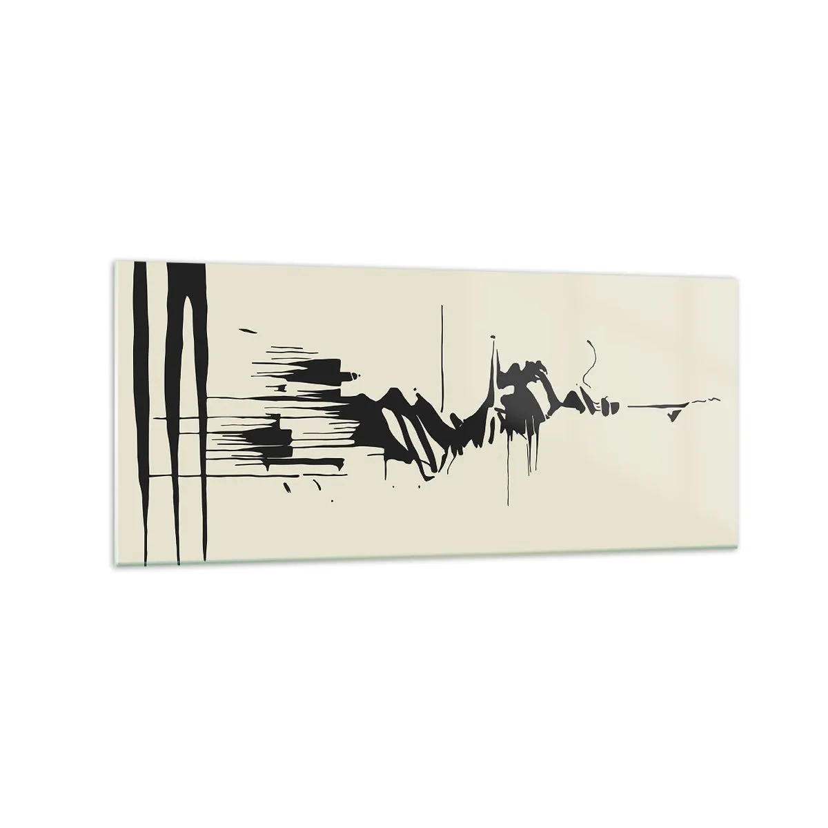 Tablou pe sticlă - Abstracție pripită - 120x50 cm