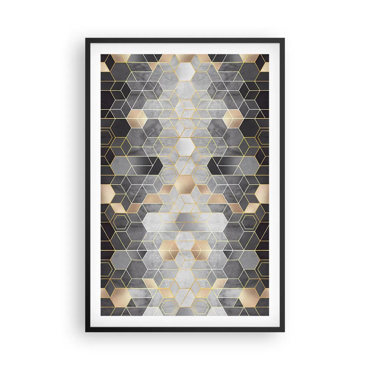 Poster în ramă neagră - Compoziție diamantată - 61x91 cm