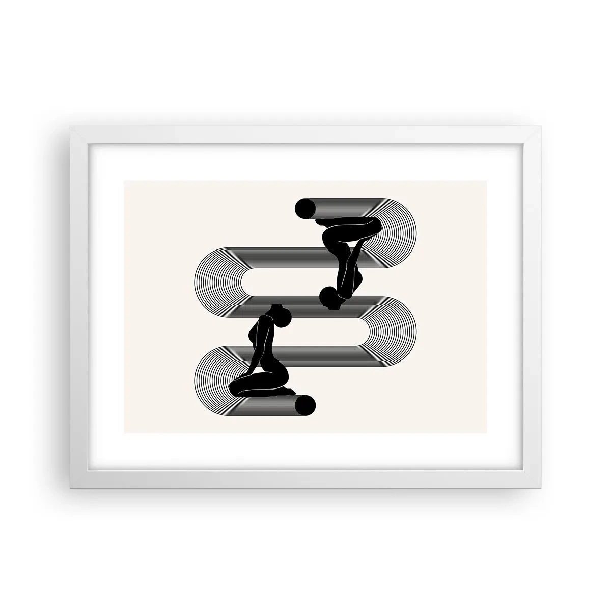 Poster în ramă albă - Simetrie senzuală - 40x30 cm