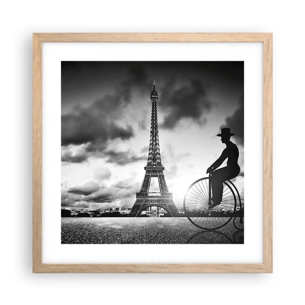 Poster în ramă de stejar deschis - Dorul de Belle Epoque - 40x40 cm