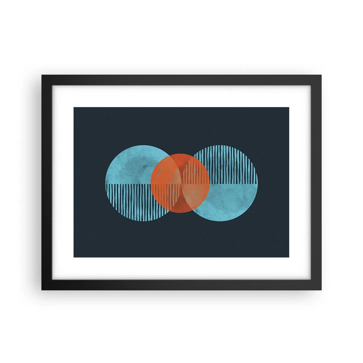Poster în ramă neagră - Compoziție simetrică - 40x30 cm