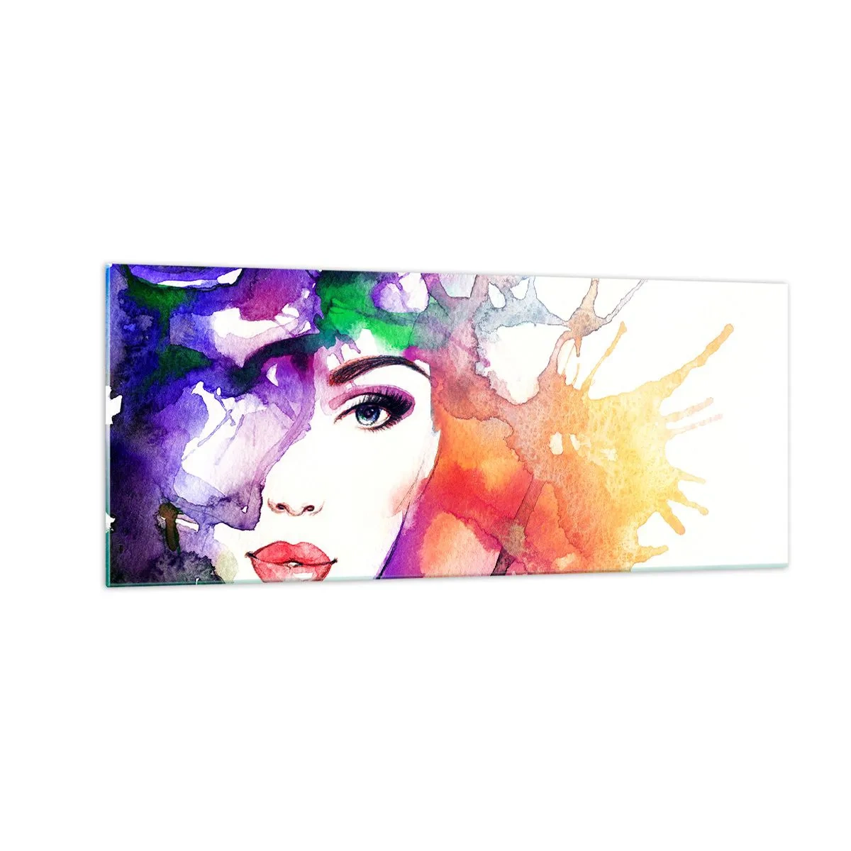 Tablou pe sticlă - Cu capul în nori - 100x40 cm