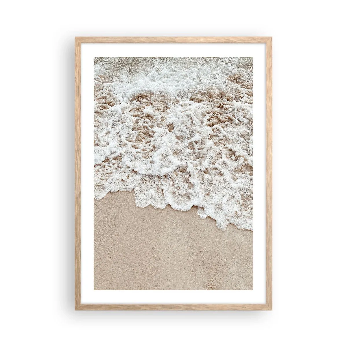 Poster în ramă de stejar deschis - Mă întorc imediat - 50x70 cm