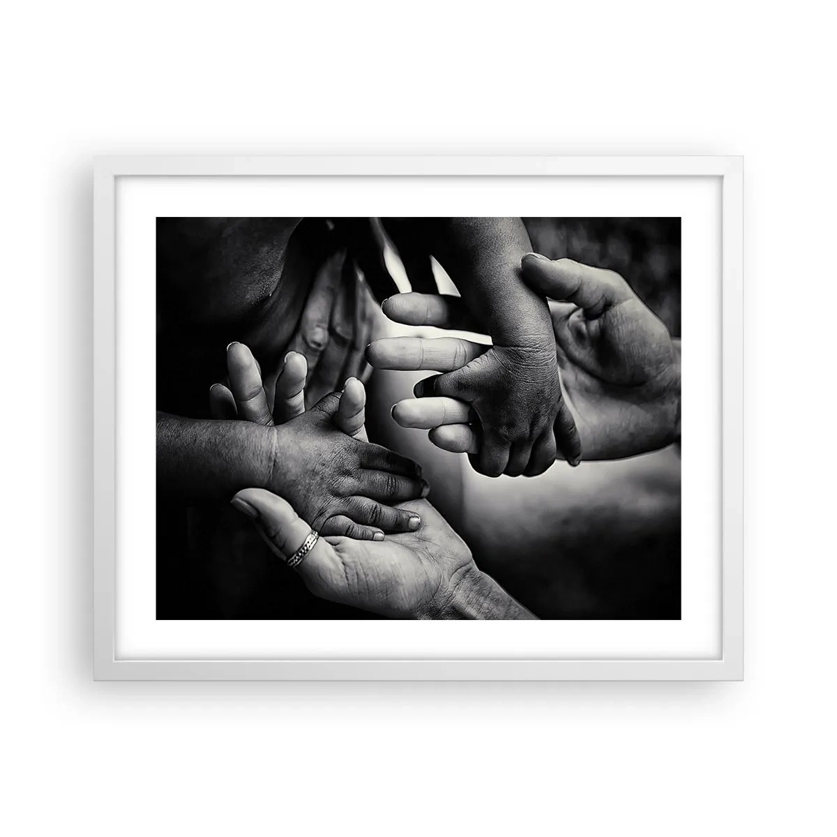 Poster în ramă albă - A fi om - 50x40 cm