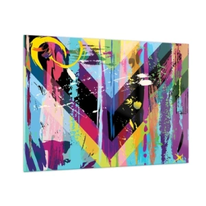 Tablou pe sticlă - De sus în jos - 100x70 cm