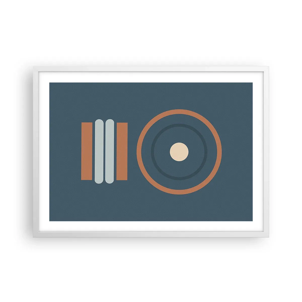 Poster în ramă albă - Esența problemei - 70x50 cm