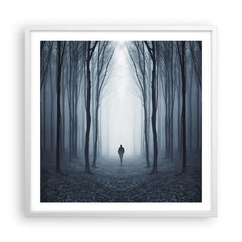 Poster în ramă albă - Și totul este simplu și clar - 60x60 cm