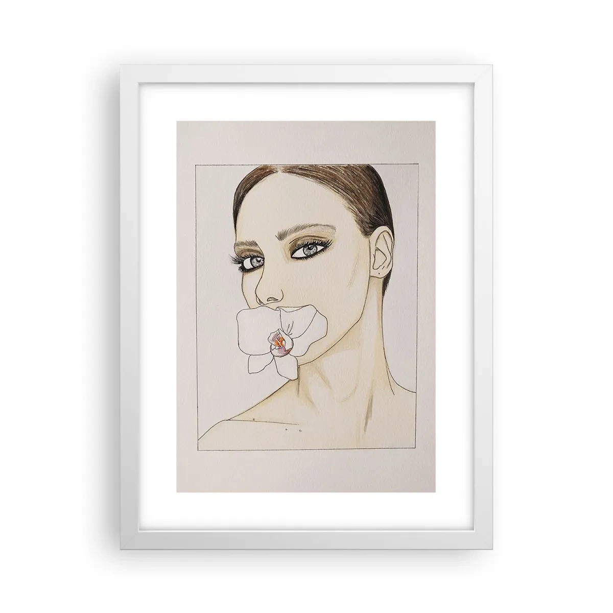 Poster în ramă albă - Un simbol al eleganței și frumuseții - 30x40 cm