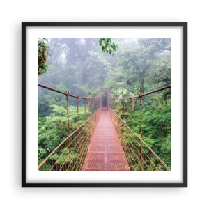 Poster în ramă neagră - Suspendat deasupra coroanelor arborilor - 50x50 cm