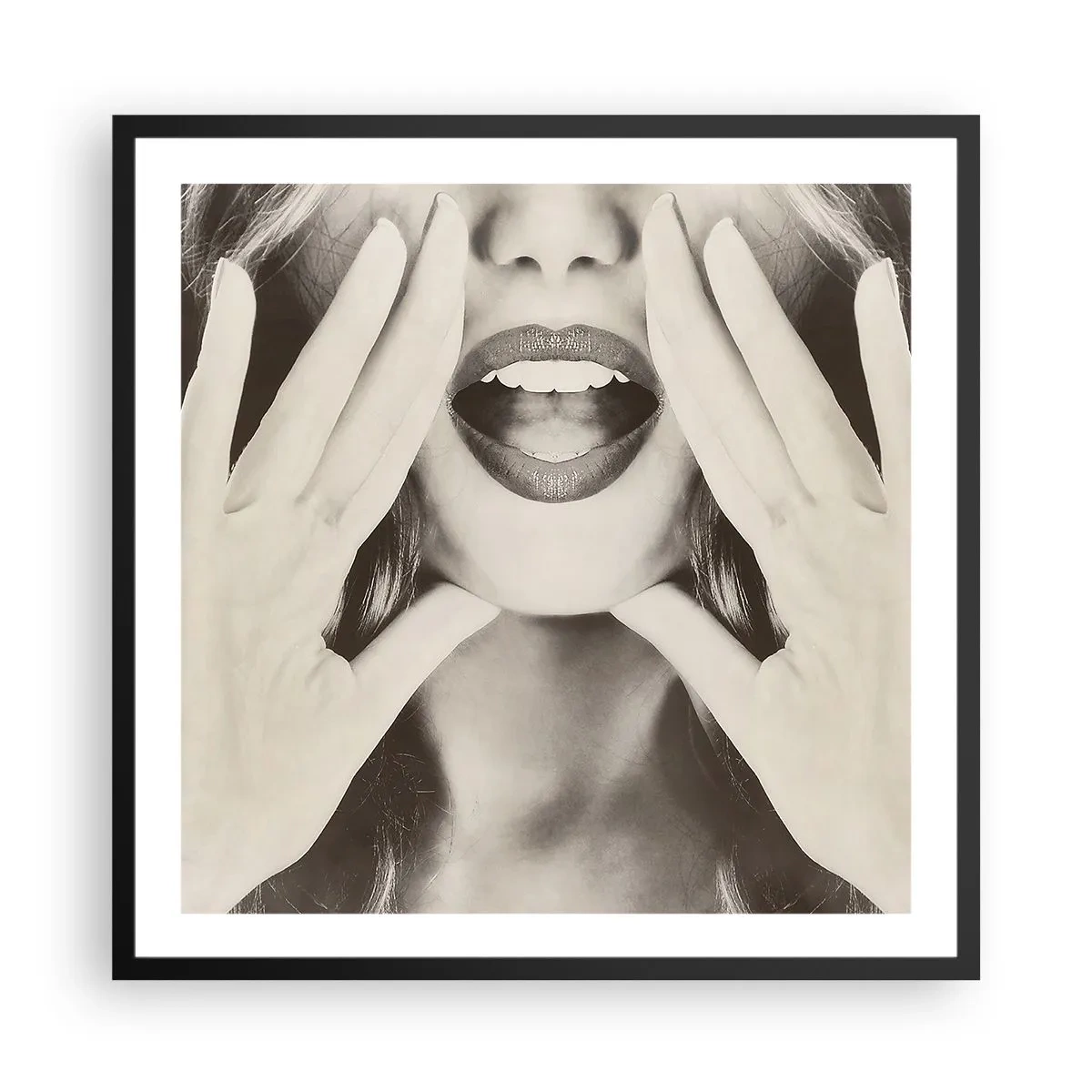 Poster în ramă neagră - Vin imediat! - 60x60 cm