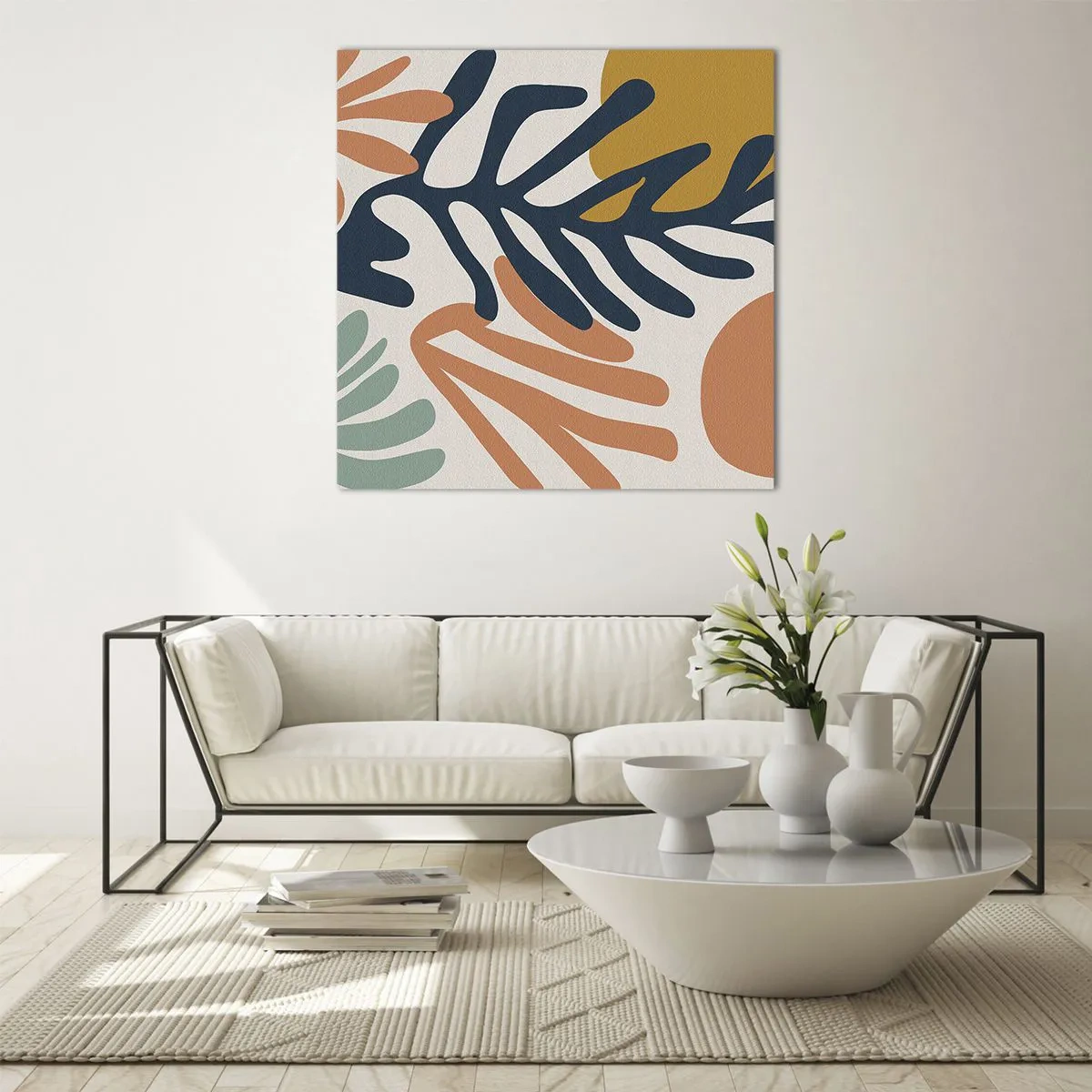 Tablou pe sticlă - Mări de corali - 60x60 cm