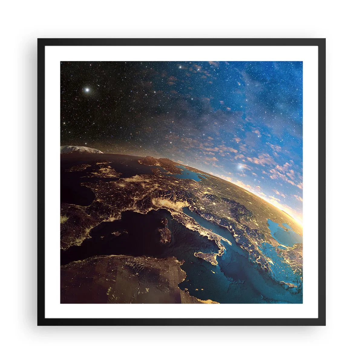 Poster în ramă neagră - Să ne privim de la distanță - 60x60 cm