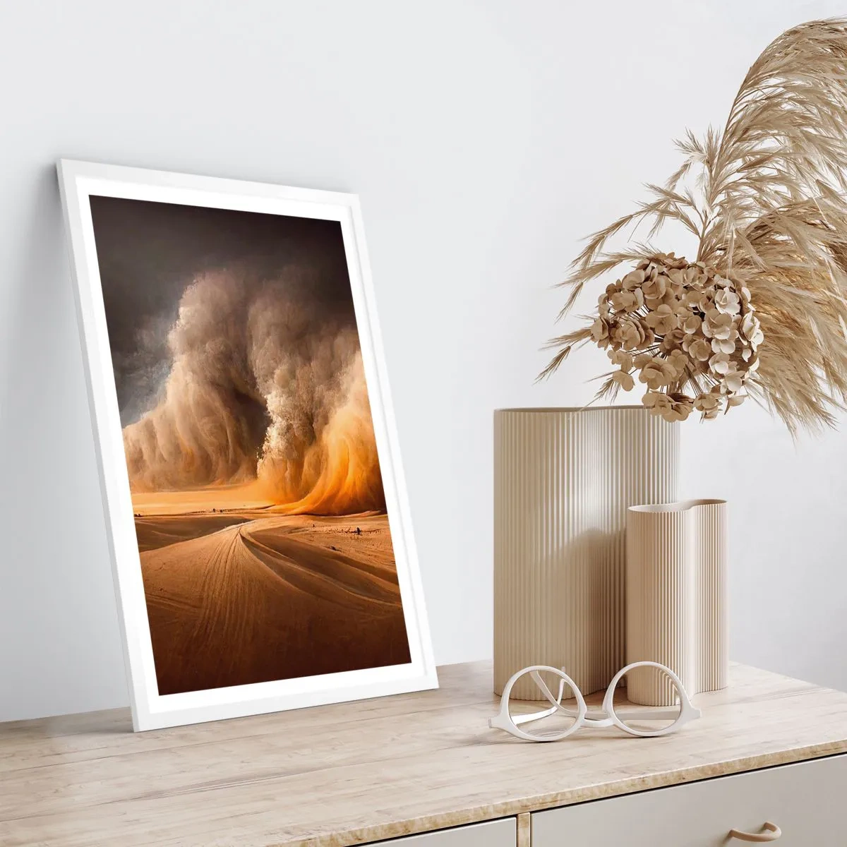 Poster în ramă albă - Mânia deșertului - 40x50 cm