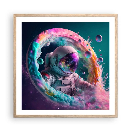 Poster în ramă de stejar deschis - Poarta stelară - 60x60 cm