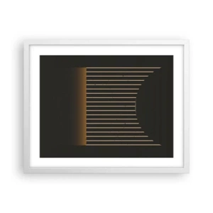 Poster în ramă albă - Explorați întunericul - 50x40 cm