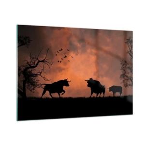 Tablou pe sticlă - Spectacolul dramatic al naturii - 100x70 cm