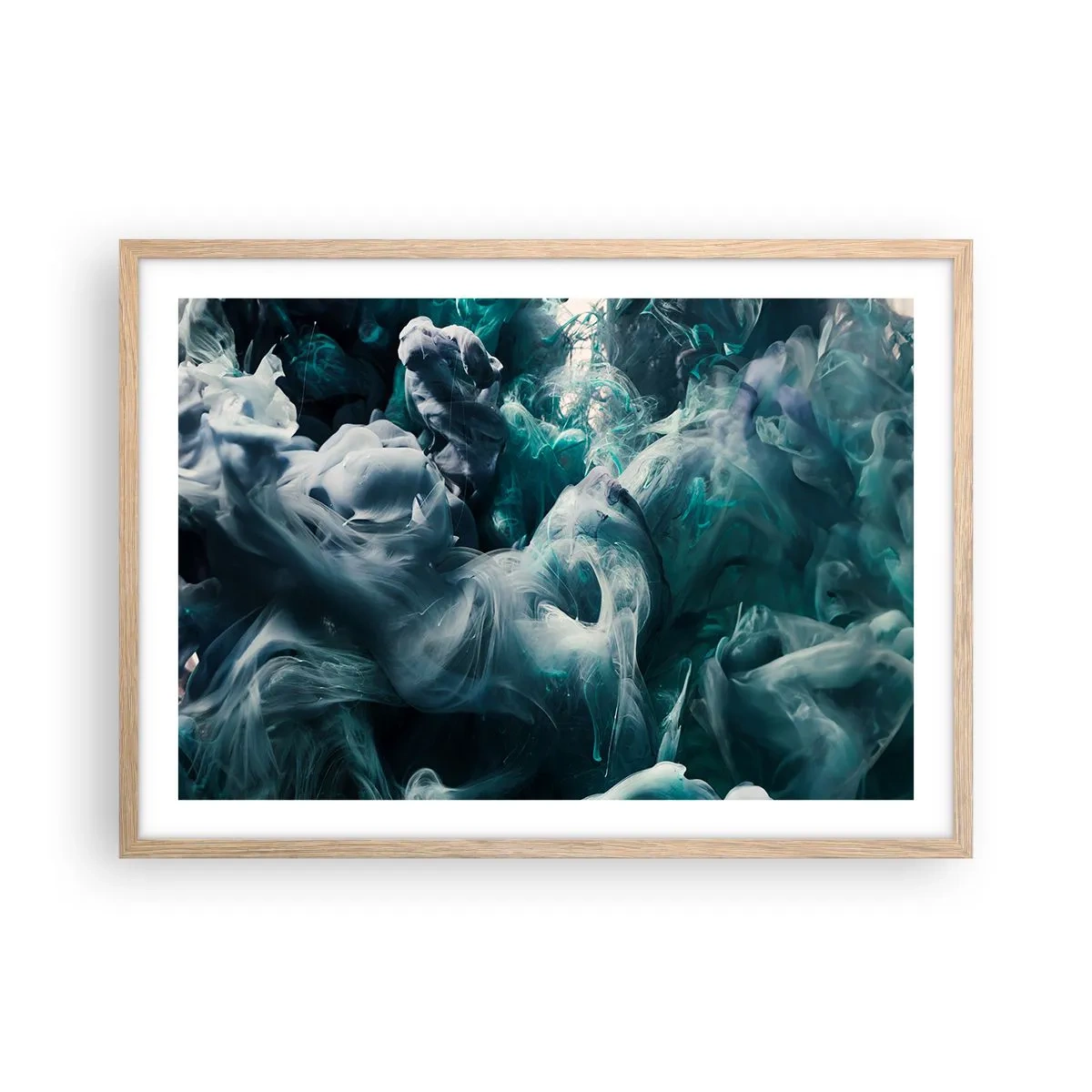 Poster în ramă de stejar deschis - Mișcarea culorilor - 70x50 cm