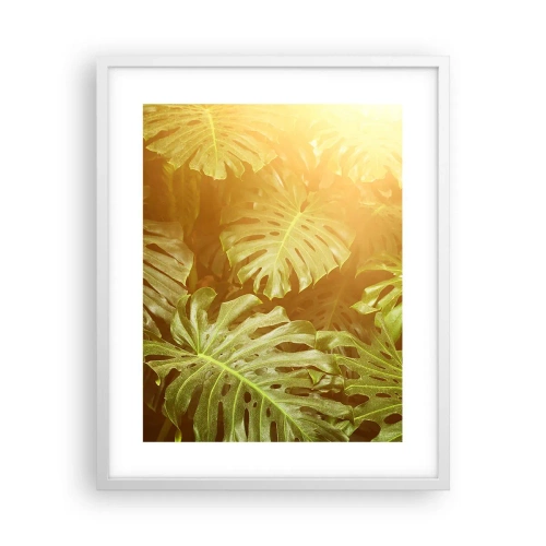 Poster în ramă albă - Poftiți în verde - 40x50 cm