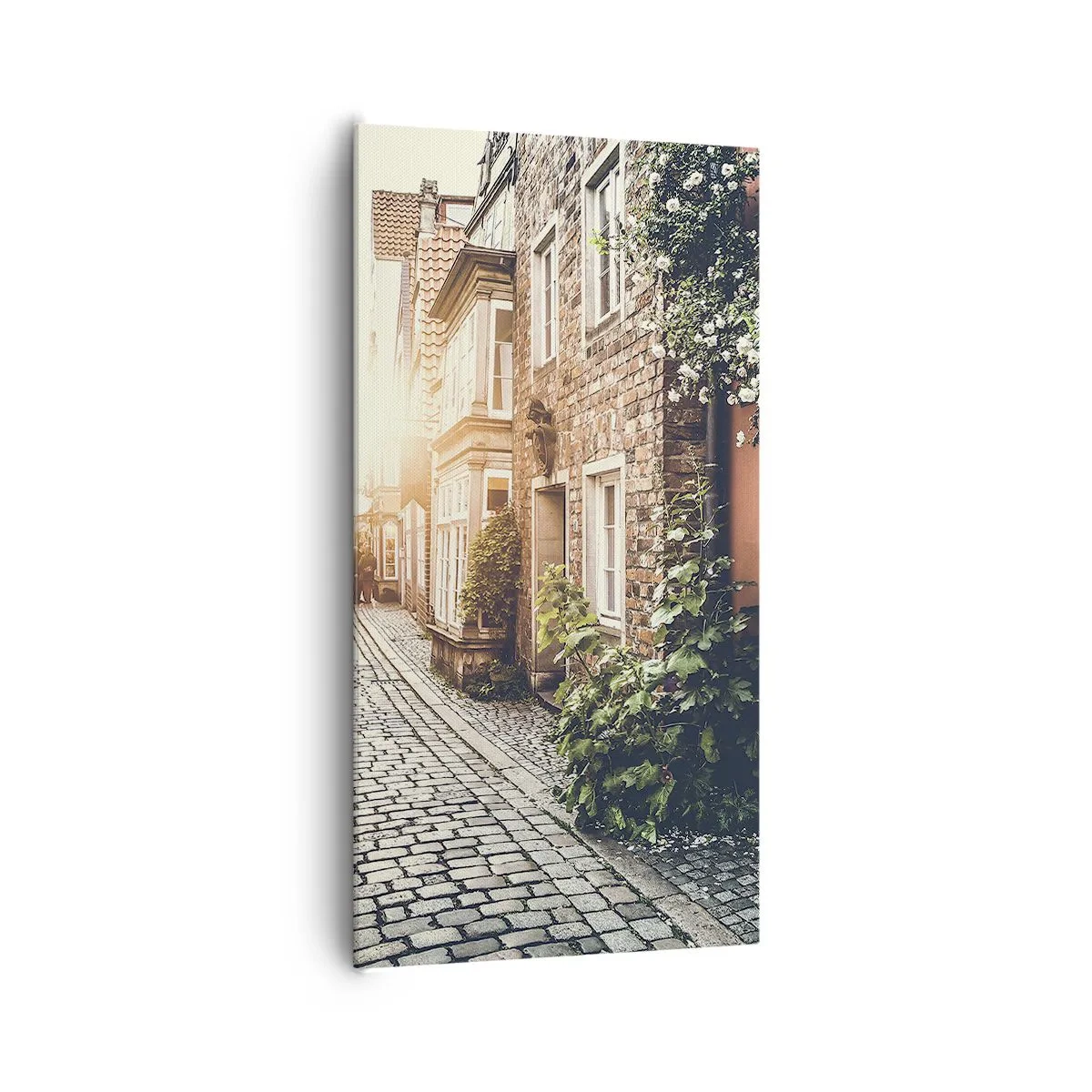 Tablou pe pânză - Străduță în splendoare roz - 65x120 cm