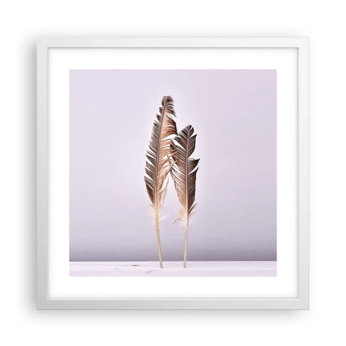 Poster în ramă albă - Împotriva neantului - 40x40 cm