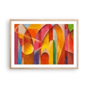 Poster în ramă de stejar deschis - Catedrala Soarelui - 70x50 cm