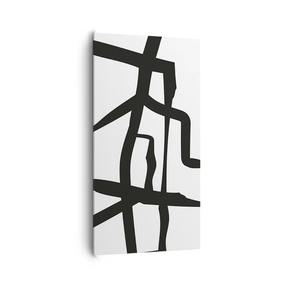 Tablou pe pânză - Construcție în alb și negru - 65x120 cm