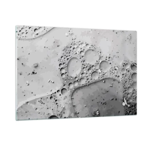 Tablou pe sticlă - Amprenta spumoasă - 120x80 cm