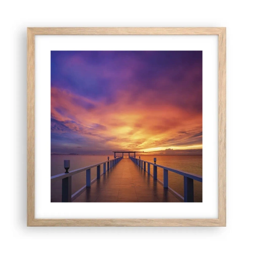 Poster în ramă de stejar deschis - Fără sfârșit - 40x40 cm