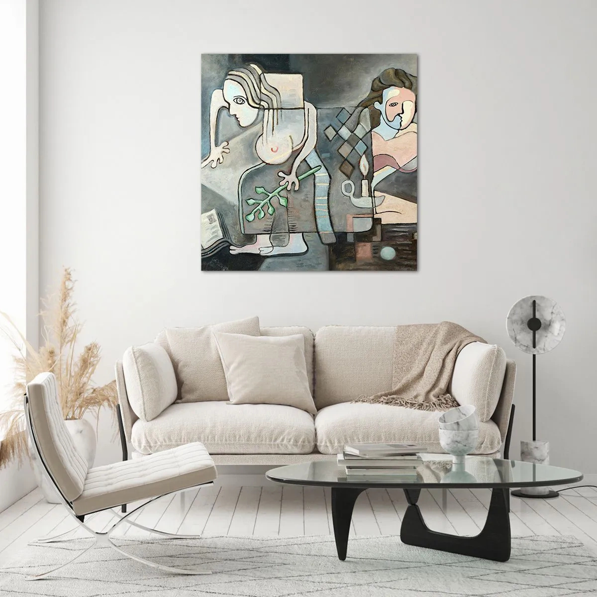 Tablou pe sticlă - Un mozaic de spirit și materie - 50x50 cm