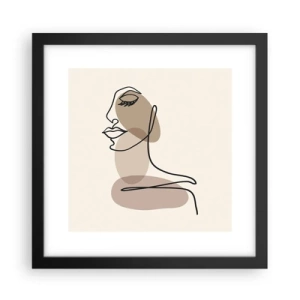 Poster în ramă neagră - O anumită linie de frumusețe - 30x30 cm