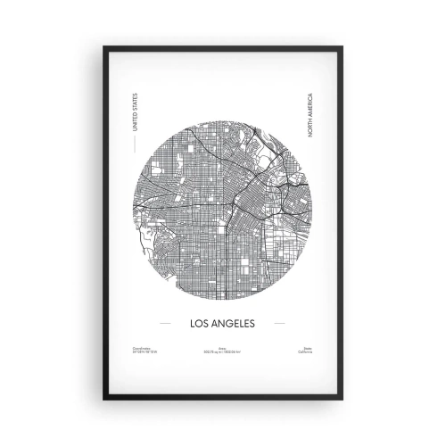 Poster în ramă neagră - Anatomia Los Angeles - 61x91 cm
