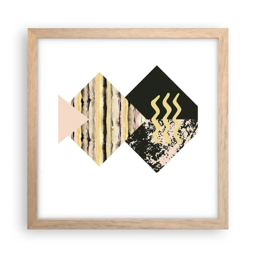Poster în ramă de stejar deschis - Aparent simplu - 30x30 cm