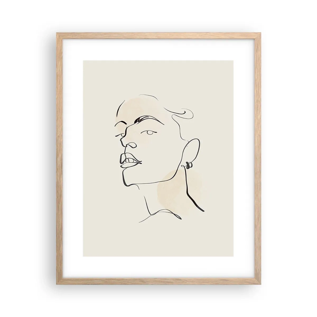 Poster în ramă de stejar deschis - O privire mândră - 40x50 cm