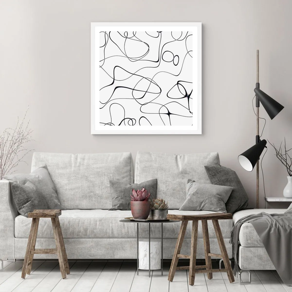 Poster în ramă albă - Căile vieții, căile destinului - 50x50 cm