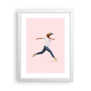 Poster în ramă albă - Un strop de absurditate - 30x40 cm