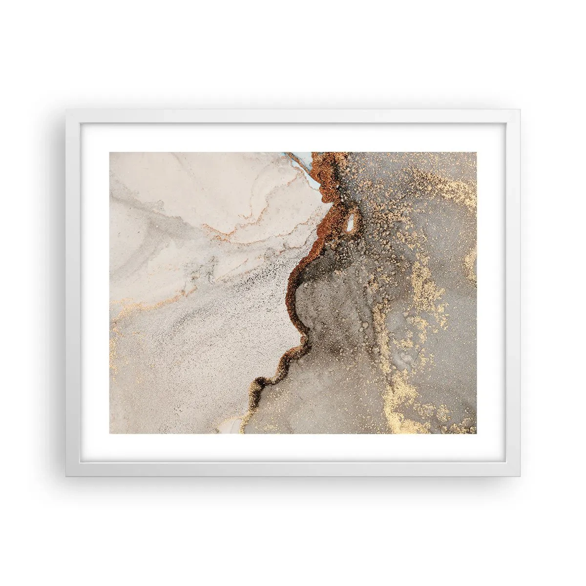 Poster în ramă albă - La granița culorilor - 50x40 cm