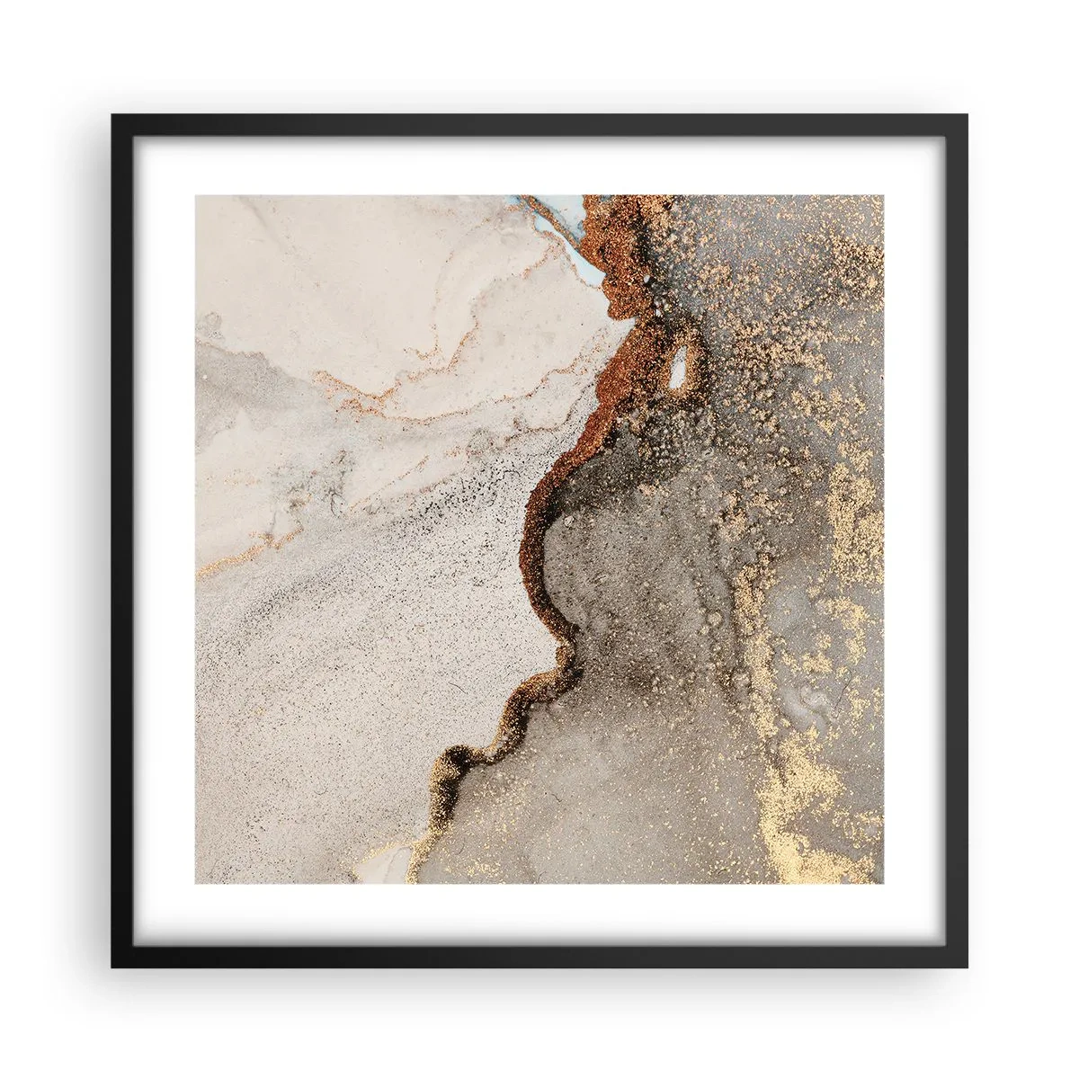 Poster în ramă neagră - La granița culorilor - 50x50 cm