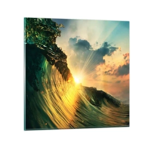 Tablou pe sticlă - Surferule, unde ești? - 40x40 cm