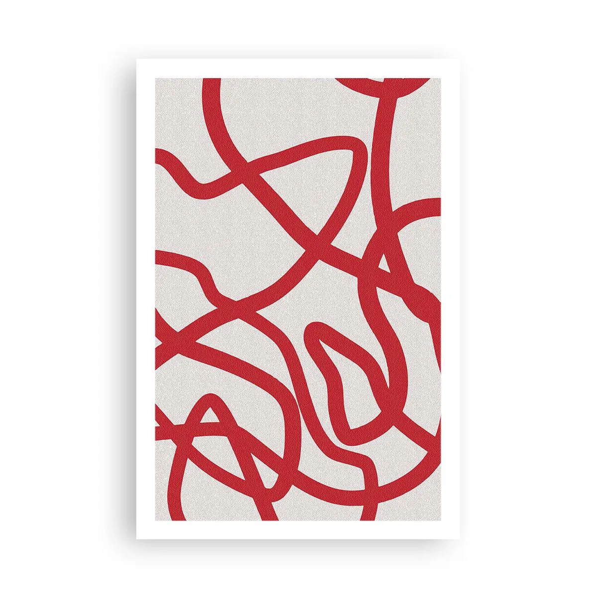 Poster - Roșu pe alb - 61x91 cm